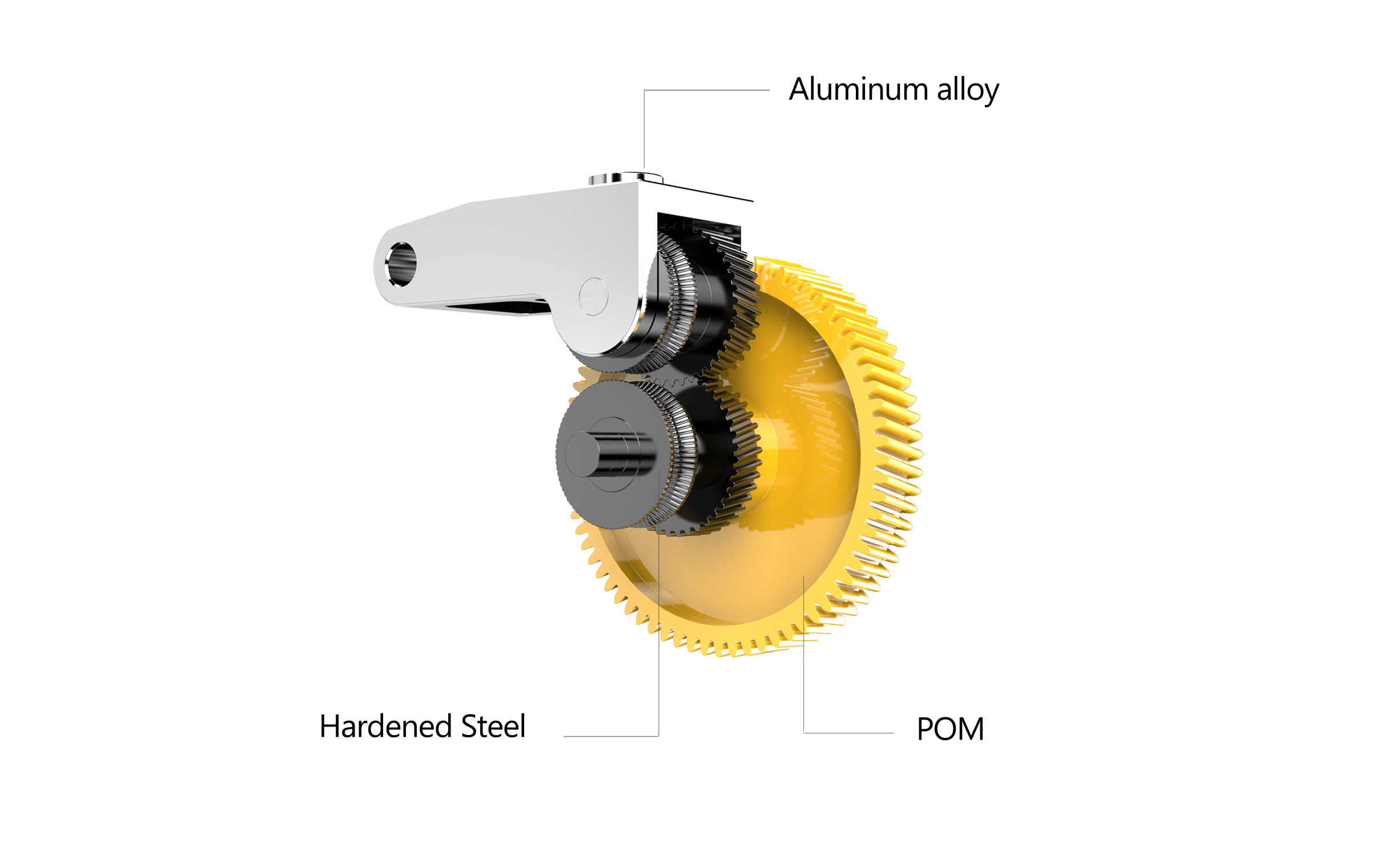 Modefine 3D Hardened Steel Extruder Gear Assembly