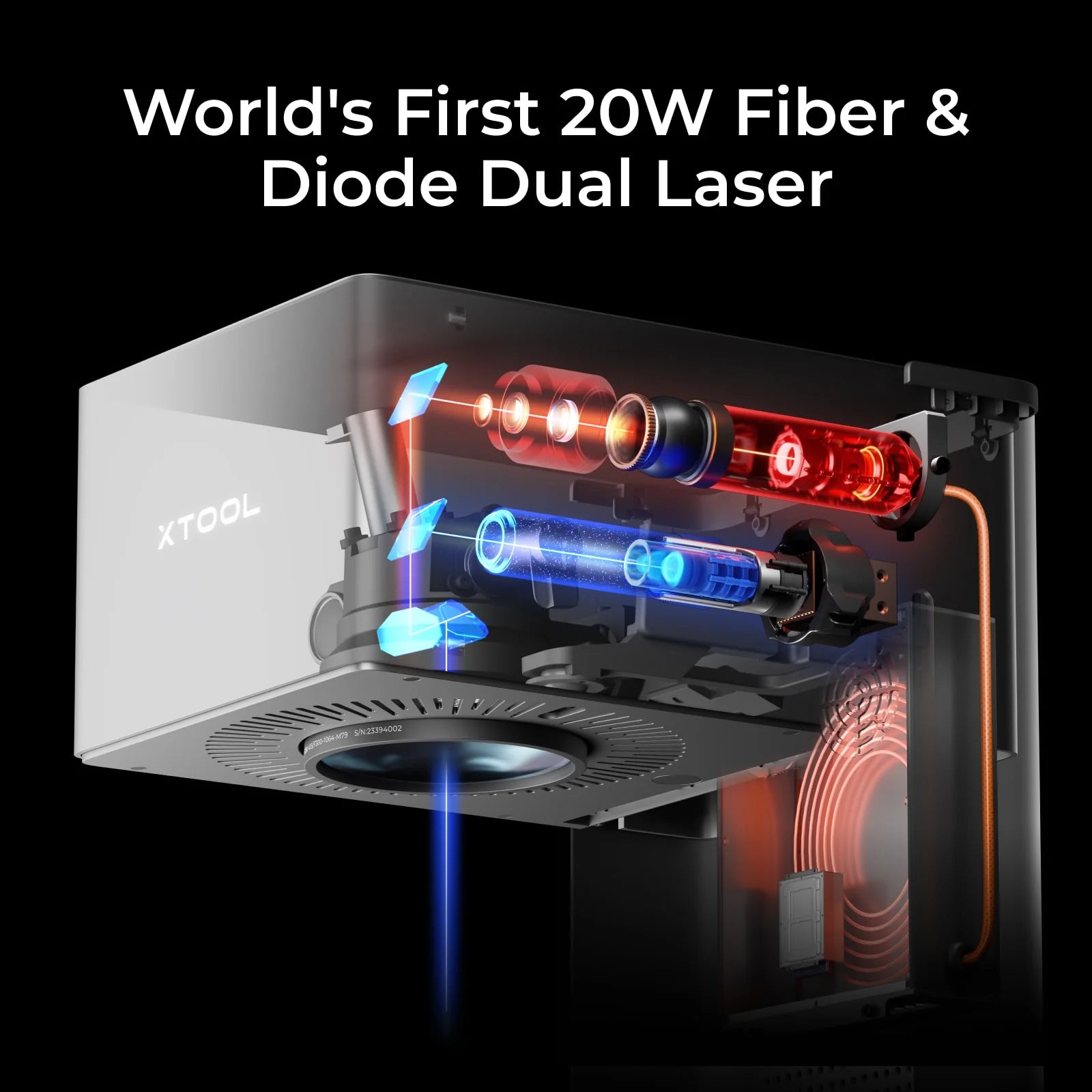 F1 Ultra 20W Fiber & Diode Dual Laser Engraver - Standalone